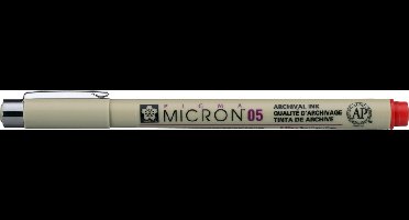 Sakura Pigma Micron 05 pen rood