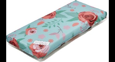 HOOODIE Cushie - Fietskussen Bagagedrager - Bloemen - Blauw - Rood - Kussentje fietsstoeltje