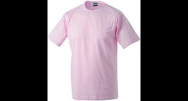 James and Nicholson - Unisex Medium T-Shirt met Ronde Hals (Lichtroze)