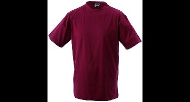 James and Nicholson Unisex Zware Ronde Tee (Wijn)
