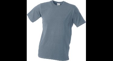 James and Nicholson Unisex Elastische Tee (Midden-Grijs)