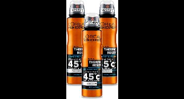 3 x L'Oréal Men Expert Deo Spray - Deodorant - Thermic Resist - 150 ml - Voordeelverpakking - 3 stuks