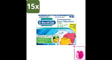 15 x Dr.Beckmann - Vlekkenverwijderaar - Ossengalzeep Met Aloë Vera - Witte en Gekleurde Was - 100g - Bulkverpakking - Vlekkenverwijderaar - Douchemop - Textiel reinigen