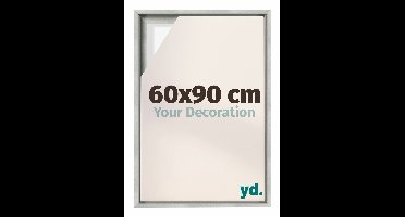 yd, Baklijst 60x90 cm Zilver Mat - Lijst voor Canvasdoek - MDF Lyon