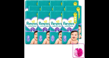 12 x Pampers – Luiers – Active Baby Maat 3 – 54 Luiers - Bulkverpakking - Baby luiers - Douchemop - Droge nachten