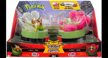 POKEMON - Pokemon Battle Disc Showdown Game Eevee #3 & Ralts with Normal Base & Psychic Base - Normal and Psychic discs - Battle Arena - W1