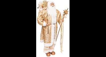 Père Noël doré H. 120 cm