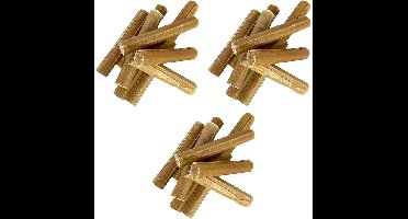 Petsnack Geperste Staaf - Rundsmaak 5 Inch - 3 verpakkingen van 25 stuks - Multipack