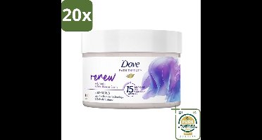 20 x Dove Bath Therapy Renew - Bodyscrub - Wilde Viooltjes & Roze Hibiscus - 295 ml - Grootverpakking - Huidvernieuwing - Huidscrub - Exfoliatie - Zachte Huid - Huidverzorging
