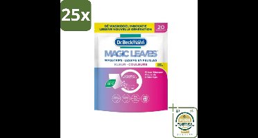25 x Dr. Beckmann - Magic Leaves - Wasstrips - Gekleurde Was - Frisse Bloesem - 20 Wasbeurten - Grootverpakking - Wasstrips - Gekleurde Was - Frisse Geur - Milieuvriendelijk - Wasmiddel