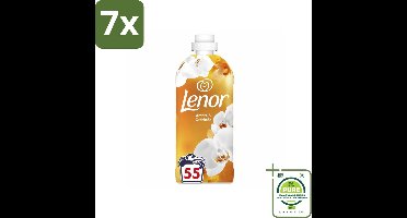 7 x Lenor - Wasverzachter - Amber & Orchidee - Fris & Zacht - 55 Wasbeurten - Grootverpakking - Wasverzachter - Lenor - Amber & Orchidee - Geur - Frisheid