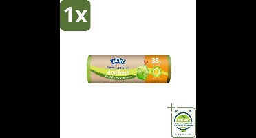 1 x Swirl – Vuilniszakken – Trekband Geparfumeerd Actif Fresh – 35 L – 9 zakken - Vuilnisbak - Geurabsorber - Trekband - Citroengeur - Biologisch Afbreekbaar