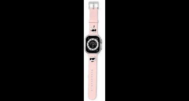 Karl - Lagerfeld - 3D rubberen Karl&Choupette hoofdband voor Apple Watch 42/44/45/49mm - roze