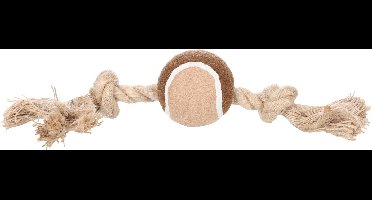 Flamingo - Hondenspeelgoed - Speelgoed Kush Touw met 2 knopen Bruin - 28 x 6,4 x 6,4cm - 1st