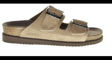 Mephisto Taupe Dames Slipper 2 Gespen maat 36