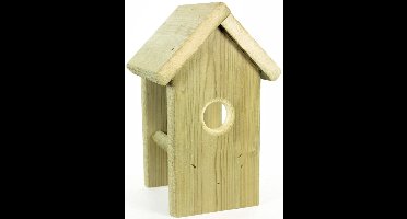 ESVE Selectief pindakaashuisje voor pimpelmees | houten houder voor vogelpindakaas