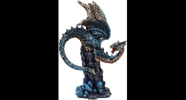 Nemesis Now Beeld/figuur Hear Me Roar Blauw - Roepende Draak op Rots - Beeldje - 13,5cm