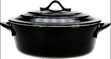Cosy & Trendy Black Ovenschotel Met Deksel - Ovaal - 0L25 - 13 cm x 10 cm 5 cm