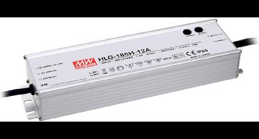 Mean Well HLG-185H-48A LED-driver, LED-transformator Constante spanning, Constante stroomsterkte 187 W 3.9 A 48 V/DC PF