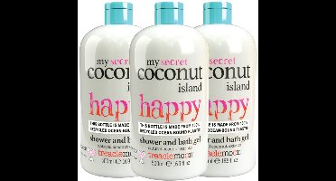 Treaclemoon Bad en Douchegel My Coconut Island - 3x500 ml - Voordeelverpakking