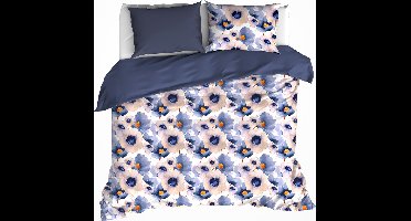 De Witte Lietaer Dekbedovertrek Veronica Mood Indigo - Lits Jumeaux - 240 x 220 cm - Katoen Flanel