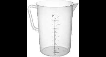 HENDI Maatbeker polypropyleen 5 liter met schaalverdeling en handvat