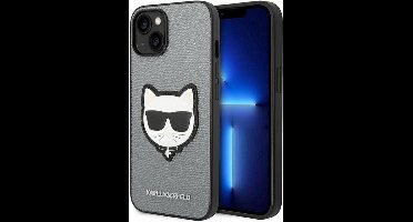Karl Lagerfeld Apple iPhone 14 Plus Hoesje Saffiano Choupette Zilver