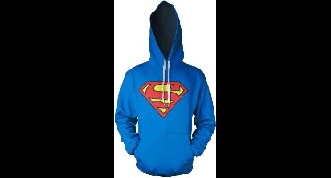 Superman Shield Logo Heren Trui met capuchon - blauw - XL