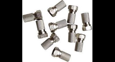 F-stekker 25 stuks met afdichtingsring Kabeldiameter: 7.20 mm