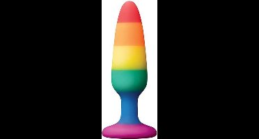 Dream Toys - Colourful Love anaalplug regenboog Small - Zwart