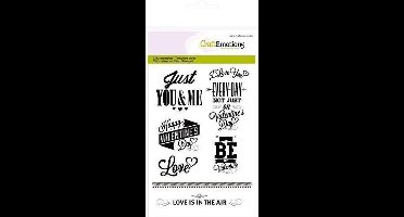 CraftEmotions stempel A6 - teksten Valentijn (engels)