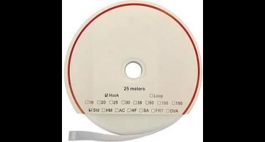 FASTECH® T0101600000325 Klittenband Om vast te plakken Hotmelt Haakdeel (l x b) 25000 mm x 16 mm Wit 25 m