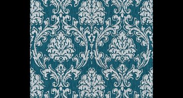 BAROK BEHANG - Blauw Grijs Zilver Metallic - AS Creation Esprit 13
