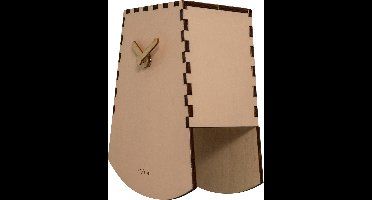 NeXtime Rocky – Tafelklok – 20 cm – Hout – Zalm – Bewegende klok