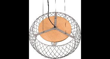 Trio leuchten - LED Hanglamp - Hangverlichting - E27 Fitting - 3-lichts - Rond - Antiek Nikkel - Aluminium