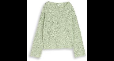 Tom Tailor Denim - Relaxed fit gebreide trui met boothals - Maat XS - light matcha green