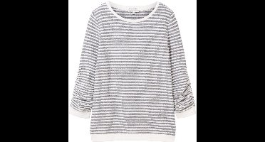 Tom Tailor Denim - Sweatshirt met streepmotief - Maat XS - blue white structured stripe