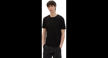 Tom Tailor Denim - Katoenen T-shirts in een 3-pack - Maat L - Black