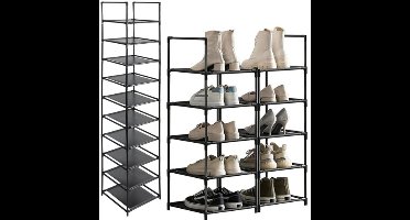 Ruhhy modulair schoenenrek – 10-delig rek voor 10 paar schoenen