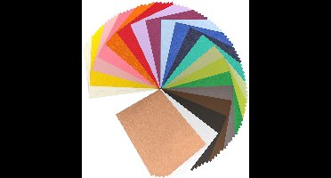 Vaessen Creative Cardstock - Multipack Assorti - A4 - 100 vellen - Glad - 216 g
