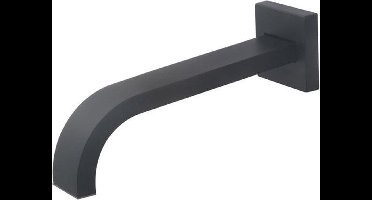 Wiesbaden Rombo Inbouw Baduitloop 22 cm. - Mat Zwart