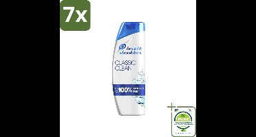 7 x Head & Shoulders - Shampoo - Classic Clean - Dagelijkse Reiniging & Gezond Haar - 400 ml - Grootverpakking - Anti-roos Shampoo - Shampoo Voor Dagelijks Gebruik - Roosverwijdering - Gezonde Haar - Hoofdhuidverzorging