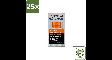 25 x L'Oréal Paris Men Expert Hydra Energetic Comfort Max - Dagcrème - Hydraterend voor Droge Huid - 50 ml - Wasstrips - Dagcrème Voor Mannen - Droge Huid - Hydratatie - Vermoeidheid - Huidbescherming