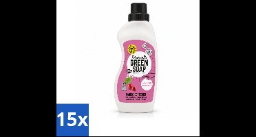 15 x Marcel's Green Soap - Wasverzachter - Patchouli & Cranberry - Zachte frisheid - 30 Wasbeurten - 750 ml - Voordeelverpakking - 15 stuks