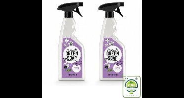 2 x Marcel’s Green Soap – Allesreiniger Spray – Lavendel & Rozemarijn – 500 ml - Grootverpakking - Vaatwasstrips - Allesreiniger Spray - Natuurlijke Reiniger - Plantaardige Zeep - Vet En Vuil Verwijderen - Tafel Reinigen