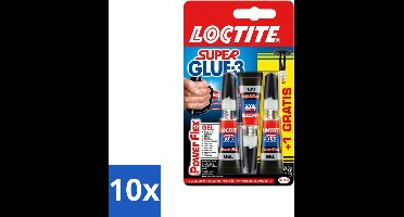 10 x Loctite - Secondelijm - Power Flex - 3 Lijmtubes - Voordeelverpakking - 10 stuks