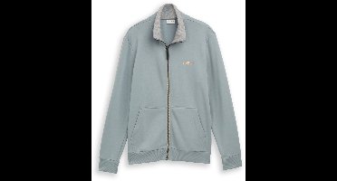 Tom Tailor - Sweatjack met opstaande kraag - Maat XL - grey mint