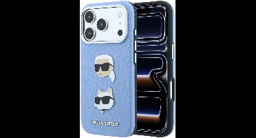 Karl Lagerfeld Backcover hoesje voor iPhone 18 Pro - Lichtblauw