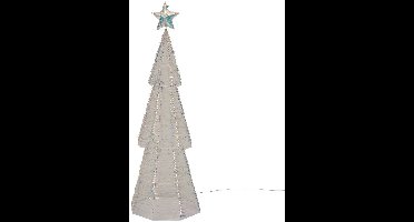 Iriseren kerstboomvorm met lichtlint, 960 LED's, H 152 cm