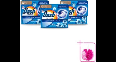 3 x Dash - Lenor Collectie - Wasmiddel Capsules - All-in-1 Pods - Witte en Gekleurde Was - Zeebries - 17 Wasbeurten - Bulkverpakking - Wasmiddel capsules - Douchemop - Zeebries geur